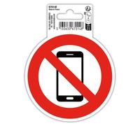 EXACOMPTA Panneau PVC adhésif antidérapant Téléphone mobile interdit 10 cm - Rouge