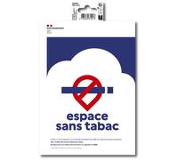 EXACOMPTA Panneau PVC adhésif Espace sans tabac A5 - Rouge