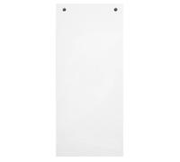 Paquet 100 fiches intercalaires horizontales unies perforées - 105x240mm - Blanc