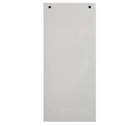 Paquet 100 fiches intercalaires horizontales unies perforées - 105x240mm - Gris