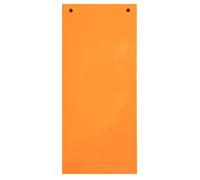 Paquet 100 fiches intercalaires horizontales unies perforées - 105x240mm - Orange