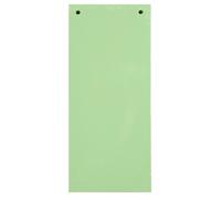 Exacompta Fiches intercalaires horizontales unies perforées - 105 x 240 mm - Paquet de 100, Vert