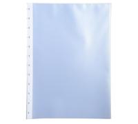 Exacompta - Réf. 86001E - Paquet de 10 pochettes grainées anti transfert d'encre en polypro - pour protège-documents à anneaux amovible - couleur translucide
