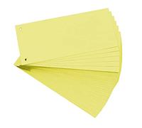 Paquet 100 fiches intercalaires horizontales unies perforées Forever - 105x240mm - Jaune