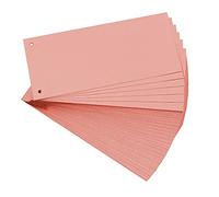 Exacompta Fiches intercalaires Forever - Paquet de 100 horizontales perforées 105x240 mm Rose