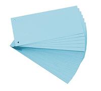 Intercalaires horizontales unies perforées Exacompta Forever - 105 x 240 mm - Paquet 100 - Bleu clair