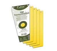 Exacompta Intercalaires trapèze Forever – bristol perforées 105x240 mm Paquet 100 jaune