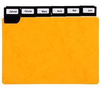 Guide de classement 105 x 148 mm Exacompta jaune - Jeu de 24