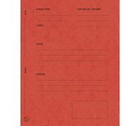 Paquet de 25 dossiers de plaidoirie pré-imprimés Exacompta - 25 x 32 - couleur - rouge