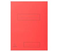 EXACOMPTA Paquet de 50 chemises imprimées 2 rabats SUPER 210 - 24x32cm - Rouge