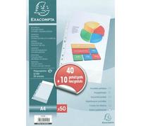 EXACOMPTA Paquet de 50 pochettes perforées 5/100 A4
