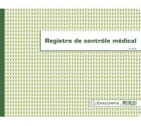 Exacompta Piqûre 24x32cm Registre de Contrôle médical folioté 60 pages 6618E