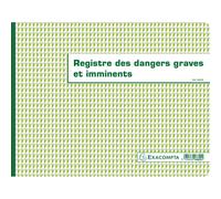 EXACOMPTA Piqûre 24x32cm - Registre des dangers graves et imminents - 20 pages
