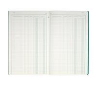 EXACOMPTA Piqûre 32x19,5cm Livre d'Inventaire 38 lignes 80 pages - Couleurs assorties