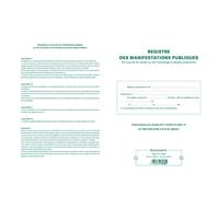EXACOMPTA Piqûre 32x19,5cm - Registre d'identification des vendeurs en vue d'une manifestation publique - Couleurs assorties