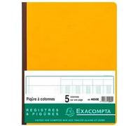 Exacompta Piqûre – 5 colonnes sur 1 page – 31 lignes – 80 pages