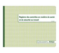 EXACOMPTA Piqûre 24x32cm - Registre des contrôles de santé et de sécurité au travail - 20 pages
