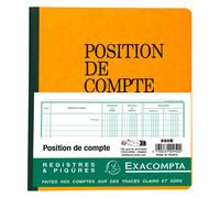EXACOMPTA Piqûre position de compte 21x19cm 80 pages - Couleurs assorties