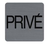 Exacompta Plaque signalétique adhésive carrée Privé - Gris