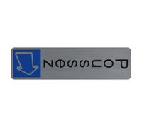 EXACOMPTA Plaque verticale adhésive imitation aluminium Poussez 4,4x16,5 cm - Gris