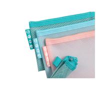 Pochettes de rangement à zip A6 Exacompta Chromaline - Coloris assortis - Lot de 12
