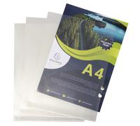 Exacompta Pochette coin recyclée A4 polypropylène grainé 12/100e Cristal - lot de 100