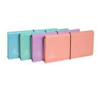 EXACOMPTA Pochette trieur carte multicolore 6 compartiments Aquarel - 26x13cm - Couleurs assorties