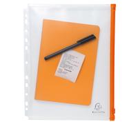 Pochettes de rangement à zip perforées A4 Exacompta Exactive incolore - Sachet de 5