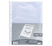 Exacompta Sachet de 100 pochettes perforées polypropylène grainé 3,8/100e A4