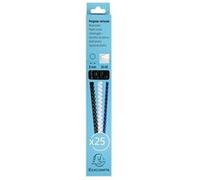 Exacompta – Baguettes de reliure à anneaux plastique 8 mm PVC Noir – Boîte de 25