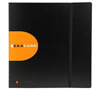 Exacompta Porte-cartes de visite Exacard Exactive® 320 cartes, pochettes détachables 26,5×25 cm Noir