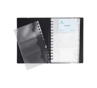 Porte-carte de visite Exacompta polypropylène 150 x 200 mm noir - 120 cartes