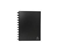 exacompta porte-cartes de visites amovible à anneaux, a4 noir