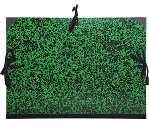 Exacompta, porte-dessin 5 compartiments + bande en tissu, format A2 Annonay, 47 x 62 cm, vert, 532600E