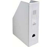 EXACOMPTA Lot de 10 Portes revue Dos 100mm PVC Blanc