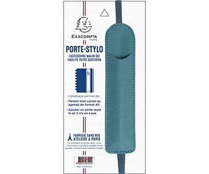 Exacompta - Porte-stylo Kaa avec élastique 3,5x15,5cm Bleu vert