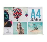 Exacompta - Réf. 84059D - 1 Porte-visuel incliné horizontal A4 - Dimensions Prof 30 x larg 9,5 x H 21,5cm - PMMA (acrylique) pour photos, publicités, menus restaurants, hôtels - Cristal