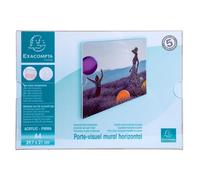 EXACOMPTA Porte-visuel mural horizontal A4 - Cristal