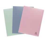 Exacompta Porte vues A4 AutentiK semi-rigide en PP recyclé - 40 vues - Couleurs assorties