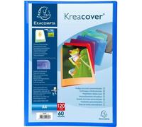 Exacompta Porte-Vues A4 Polypropylène Semi Rigide "Krea Cover" 120 Vues Couleurs Assorties