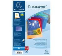 Exacompta Porte vues personnalisable Kreacover A4 - Polypropylène - 30 pochettes - 60 vues - Assortis