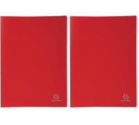 EXACOMPTA PORTE-VUES PP A4 80 VUES ROUGE (Lot de 2)