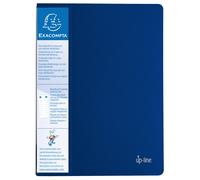 Exacompta Porte vues Up-line A4 avec porte-étiquette 3 faces - Polypropylène - 20 pochettes - 40 vues - Bleu