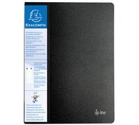 Exacompta Porte vues Up-line A4 avec porte-étiquette 3 faces - Polypropylène - 20 pochettes - 40 vues - Noir