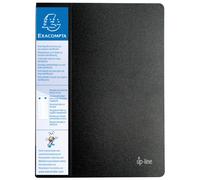 Protège-documents en polypropylène rigide avec porte étiquette 3 faces Up Line Opaque 160 vues - A4 - Noir