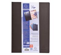 Exacompta Porte vues Vega A4 - PVC - 10 pochettes - 20 vues - Noir
