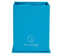 EXACOMPTA Pot à crayons carré 4 compartiments carton Teksto - Turquoise