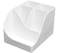 Exacompta Pot à crayons Pen Wawes Autentik en plastique recyclé - 5 compartiments - Blanc