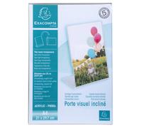 Exacompta Présentoir de document vertical incliné A4 Cristal - Transparent