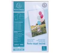Exacompta Présentoir de document vertical incliné A5 Cristal - Transparent